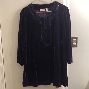 Purple top w embellishments